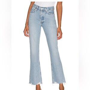 Agolde mid rise relaxed boot in curio size 29